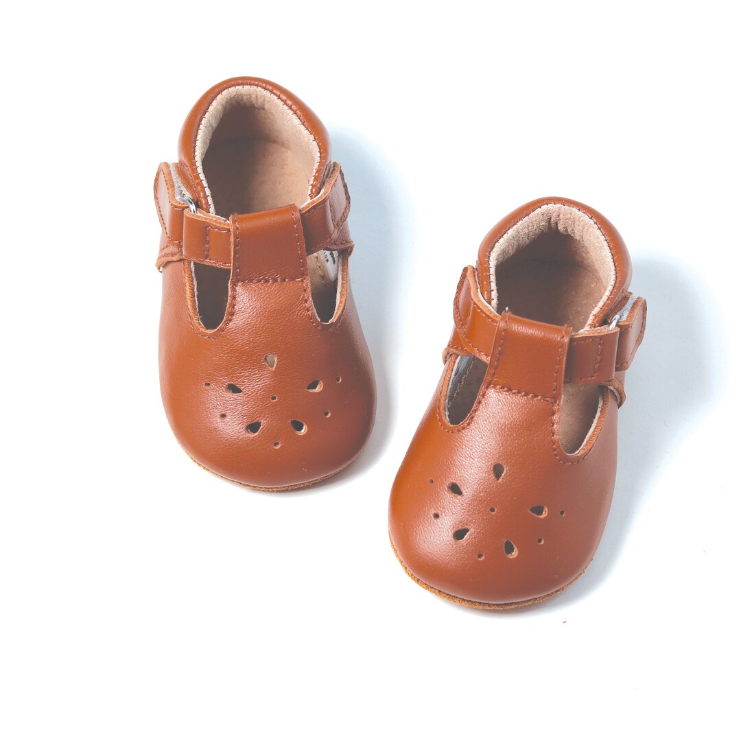 Brown Baby Shoes, Baby Mary Jane T Strap Shoes ,toddler Mary Jane T Strap Shoes, Baby T Bar