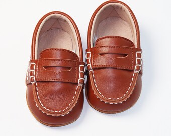 Baby Toddler Brown Boys Loafers, Baby Toddler Boy Boat Shoes, Boy driver shoes,  Baby Toddler boy Moccasins, Toddler boys oxford shoes