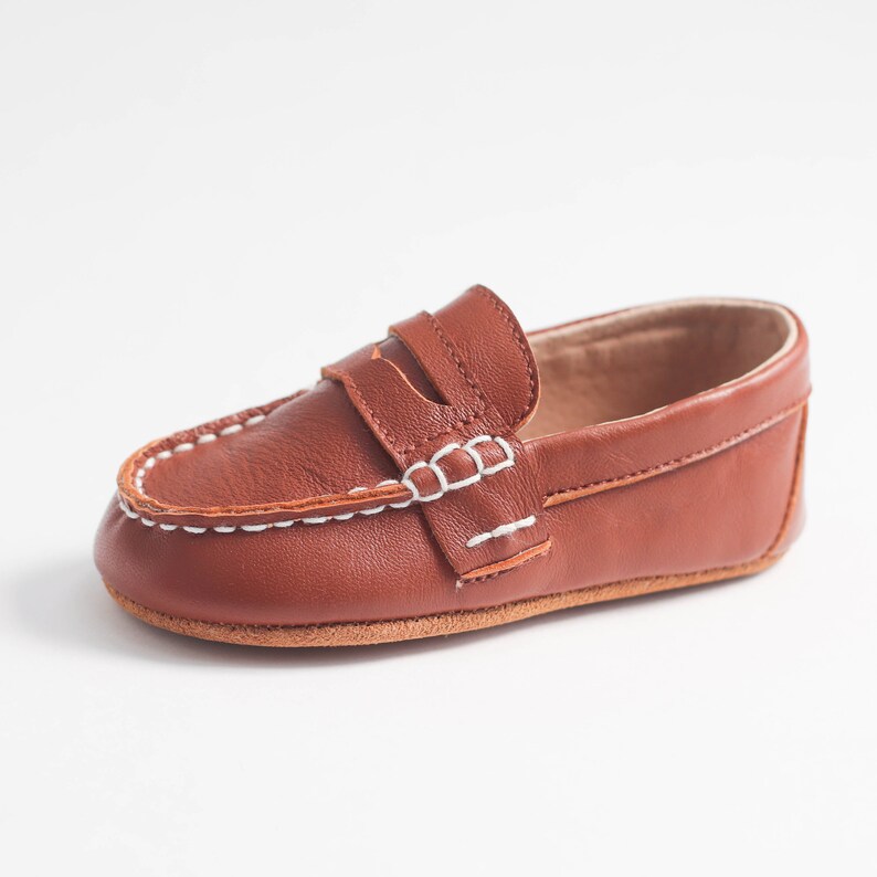 Baby Toddler Brown Boys Loafers Baby Toddler Boy Boat Shoes Etsy