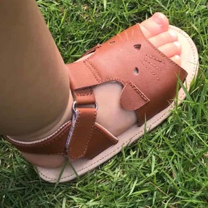 Baby Boys Girls Brown Sandals, Toddler Baby  T Strap Sandals,  Baby Toddler soft sole hard sole sandals