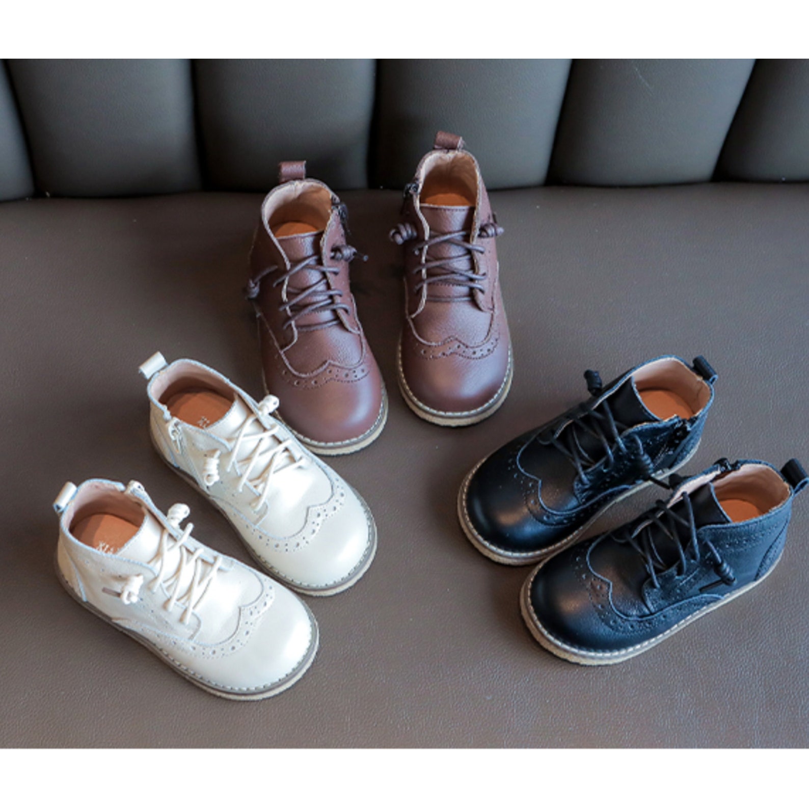 Baby Girl Boots Brown Leather Baby Toddler Girls Winter Etsy