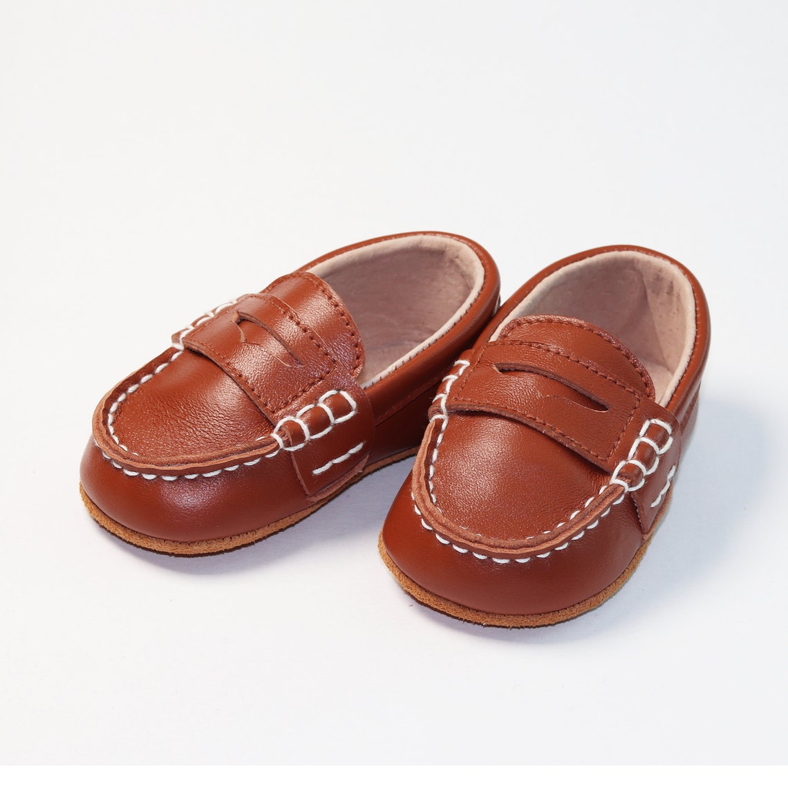 Baby Toddler Brown Boys Loafers Baby Toddler Boy Boat Shoes Etsy