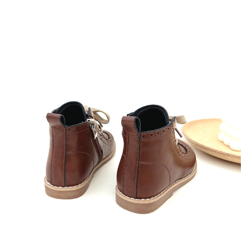 Baby Girl Black Boots Brown Leather Baby Toddler Boy Girls Etsy
