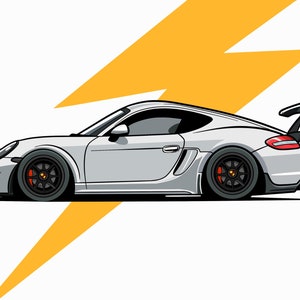 Personalised Custom Cartoon Car Portrait Digital Shauna Illustrations