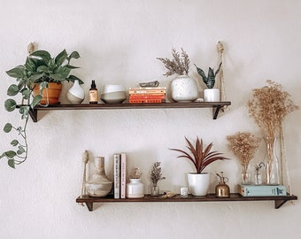Handcrafted Hanging Shelves Rustic/Farm House/Nautical