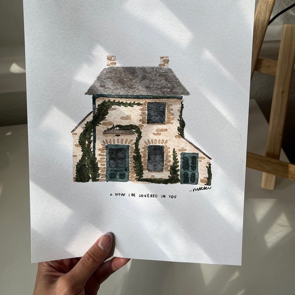 ivy stone house watercolor swiftie art print