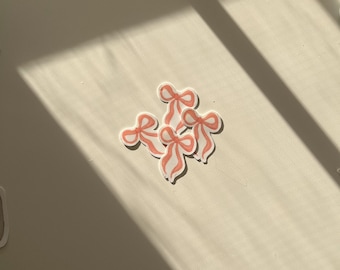 pink ribbon bow sticker