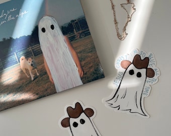 funeral ghost phoebe bridges sticker - stranger in the alps