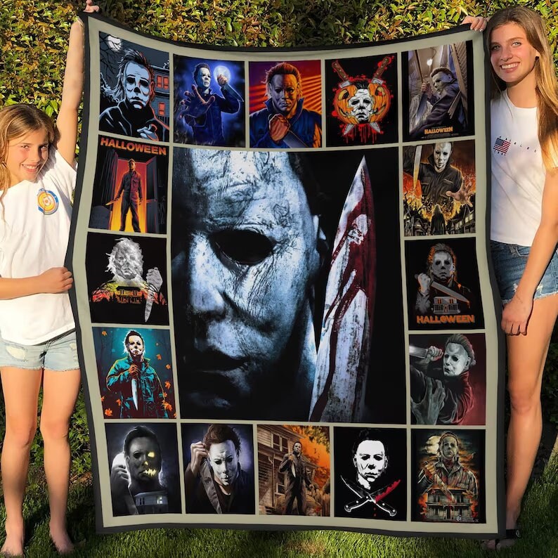 Michael Myers Halloween Horror Movie Fleece Blanket Mink Etsy