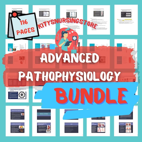 Advanced Pathophysiology BUNDLE plus bonus review . This bundle contain information from exam 1 through 4