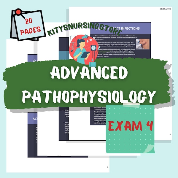 Advanced Pathophysiology Renal, GI, Reproductive and pulmonary system review Exam 4 20 pages