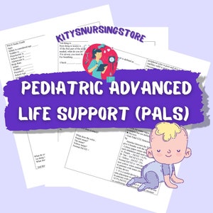 Pediatric Advanced Life Support (PALS) exam pre notes and tips 14 pages PDF printable