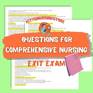 Comprehensive nursing Exit exam 160 PRACTICE questions Version 1