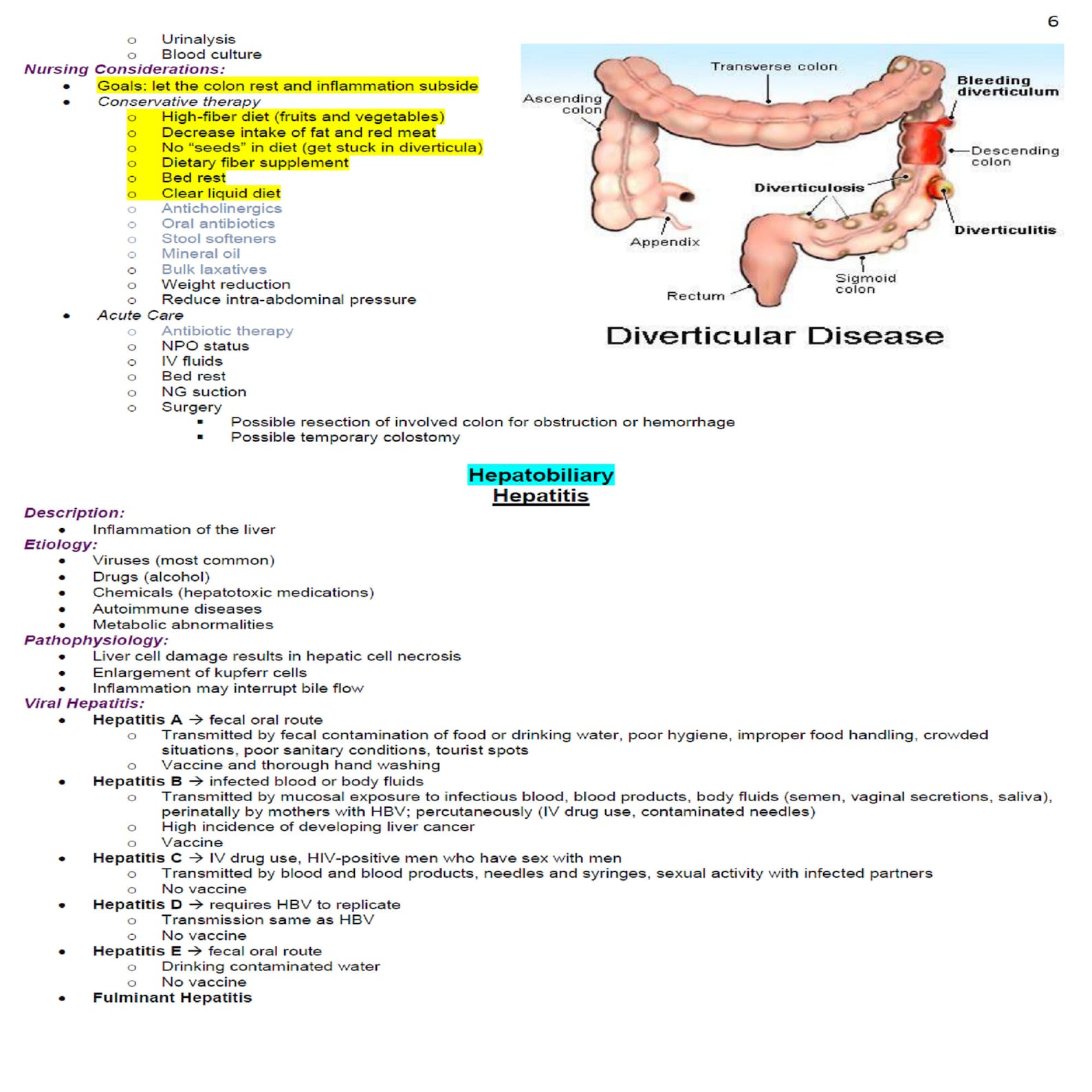 Upper / Lower Gi Problems Nursing Notes 14 Pages - Etsy