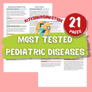 Most tested pediatric diseases notes PDF 21 pages Instant Digital Download