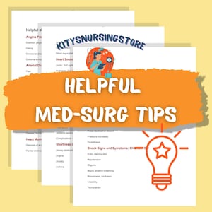 Helpful Med-surg tips for any nursing exam 12 pages