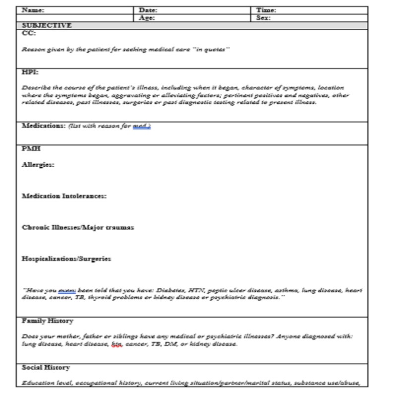 Best SOAP note template 2 pages and 2 bonus pages with guidelines for complete SOAP note great for any any medical provider image 2
