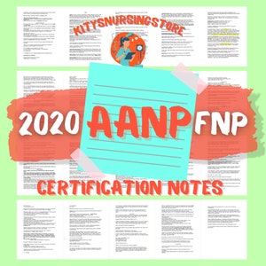 2020 FNP state board exam 15+ pages of notes AANP