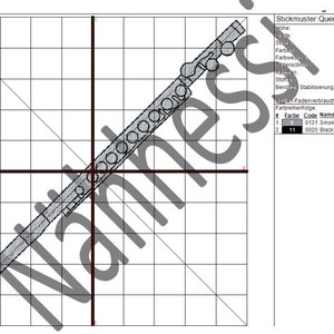 Stickdatei Querflöte 10x10 Rahmen Bild 2