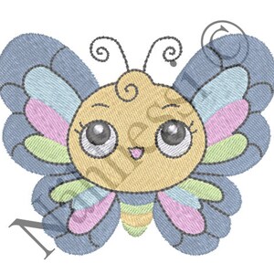 Embroidery file cute butterfly frame 10x10