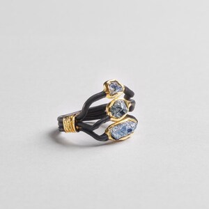 Handmade 925 Sterling Silver Sereina Chrysoberyl Pendant with Gold and Black Anthracite Plating by German Kabirski