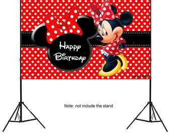 Minnie mouse backdrop | Etsy