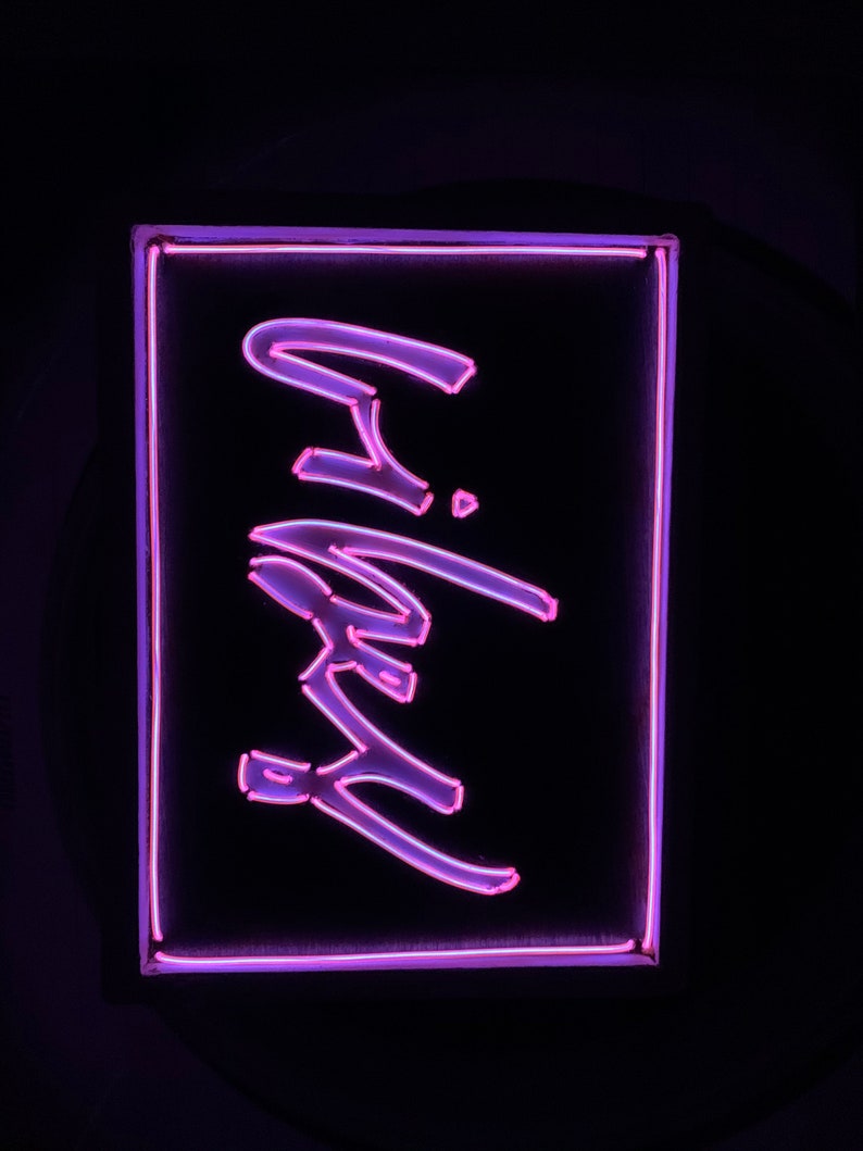 Custom Neon Wood Sign Etsy