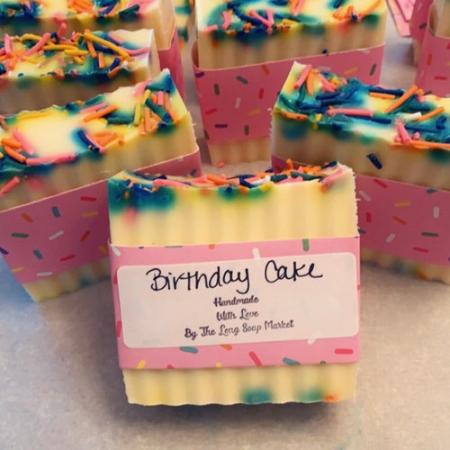 Confetti Cake Soap Bar Vegan Artisan Handmade Soap Bar Bath Etsy