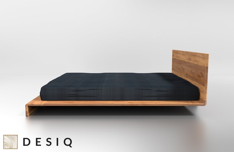 Wooden Bed PAUL solid Wood Etsy