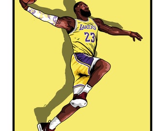 Lebron james print - Etsy México