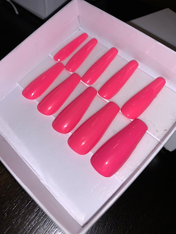 Hot Pink Gel Polish Solid 20 Piece Set Application Kit Etsy