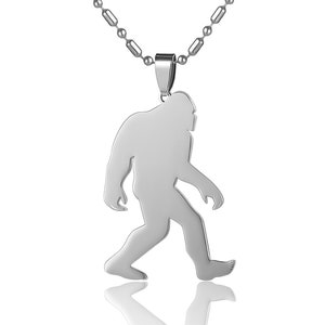 Big Foot Anhänger: Edelstahl Yeti Sasquatch Anhänger