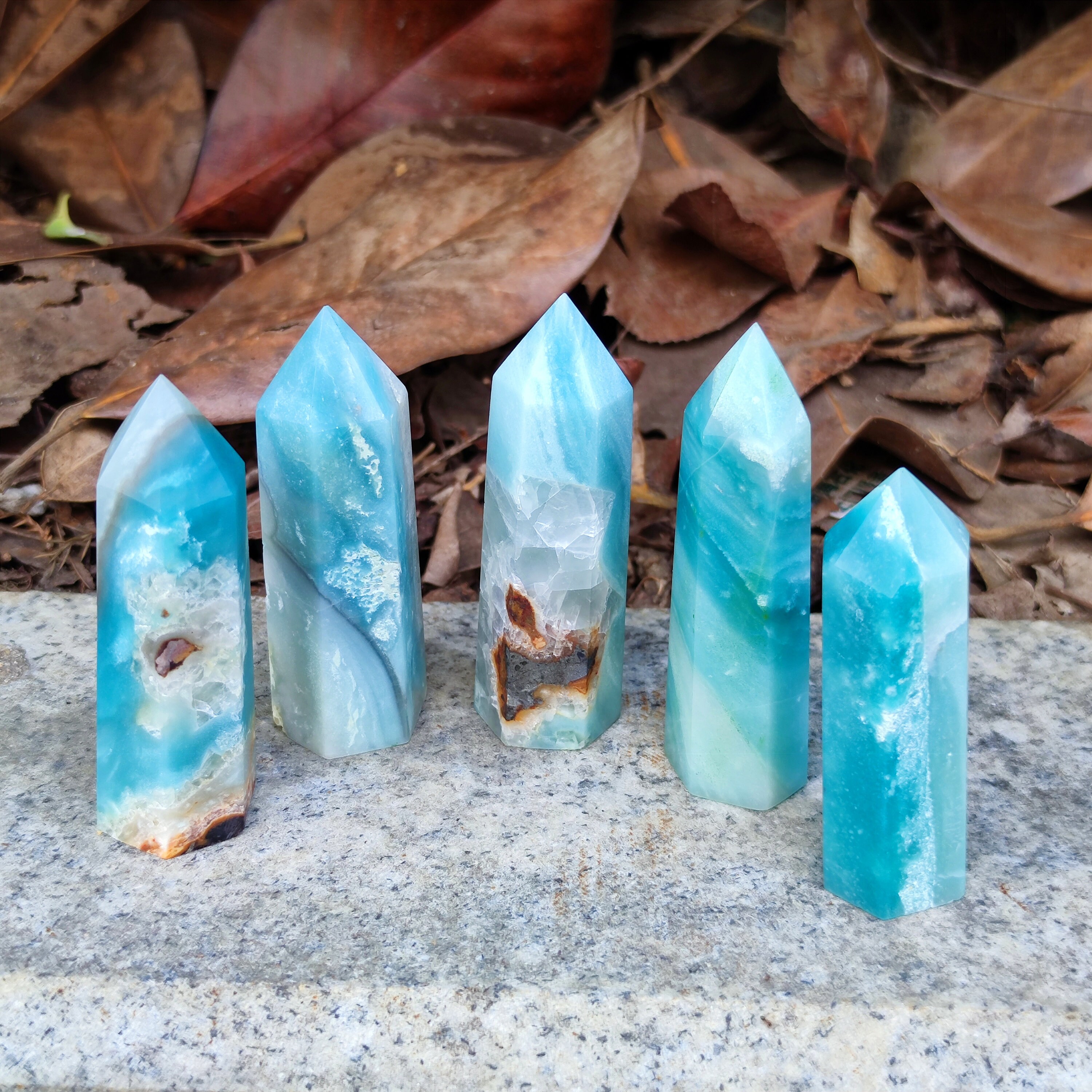 34 Inch Sky Blue Quartz Crystal Tower Point/Blue Aragonite Etsy