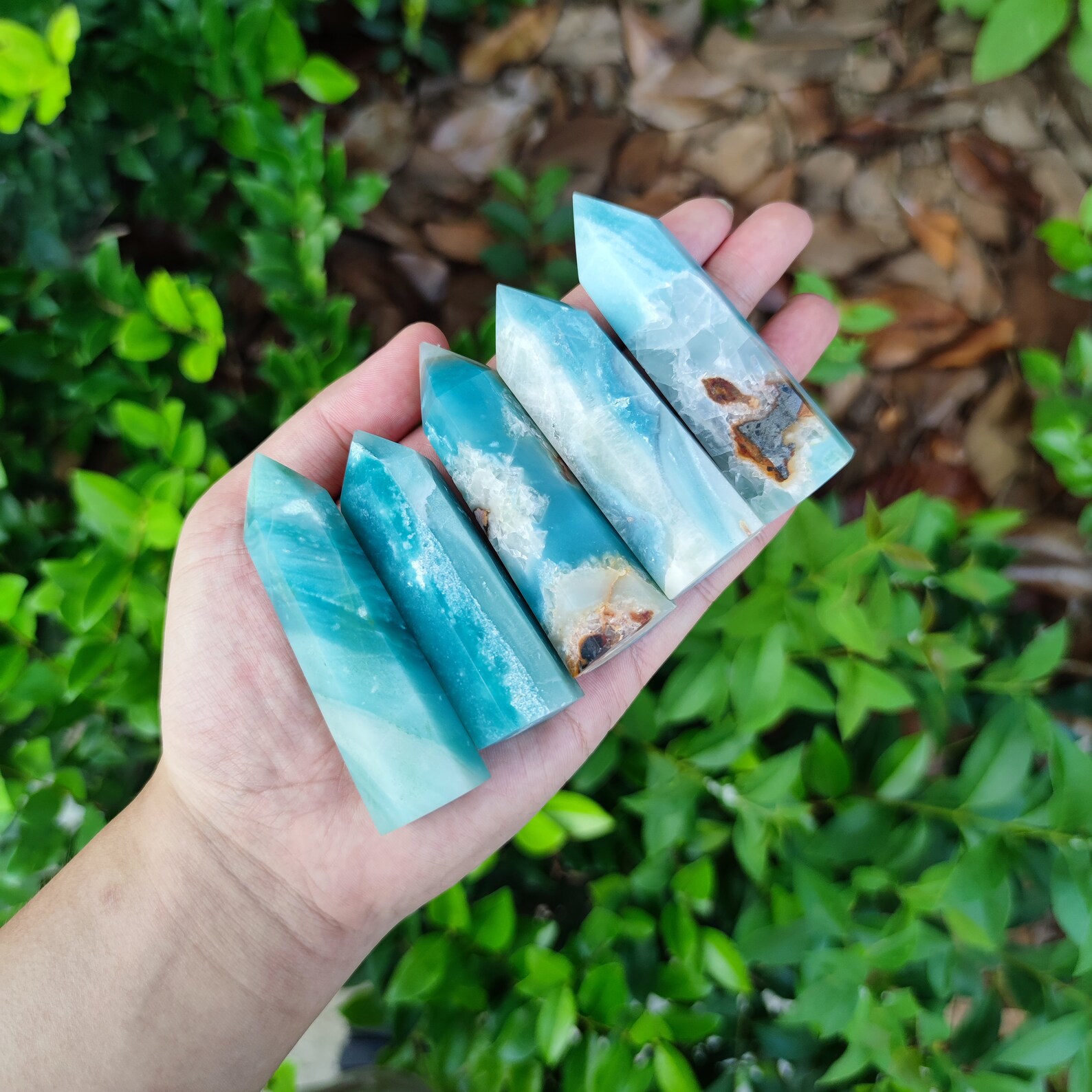 34 Inch Sky Blue Quartz Crystal Tower Point/Blue Aragonite Etsy