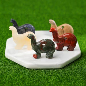 Pingente de Elefante de Cristal - Escultura de Animal em Pedra Perfurada para Confecção de Joias e Artesanato Espiritual