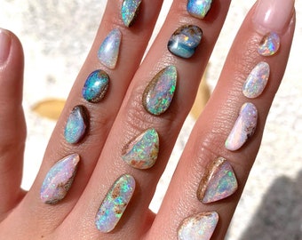 Made to order / Custom opal ring / crystal pipe opal / wood opal / genuine opal / opal jewelry / opal jewelry / gift for her
