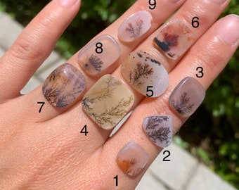 Custom Dendrite Agate Ring, Custom Pendant, Custom Dendritic Agate Jewelry, Sterling Silver Brass Jewelry, Handmade Ring, Handmade Pendant