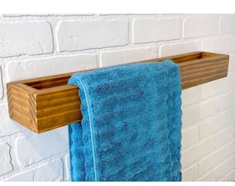 Farmhouse Wooden Towel Rod Hand Towel Bar Rack