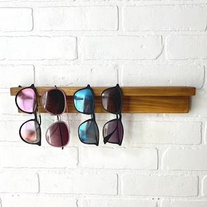 Large Sunglasses Hanger | Glasses Display | Wooden Entryway Organizer | Sunglass Storage Shelf