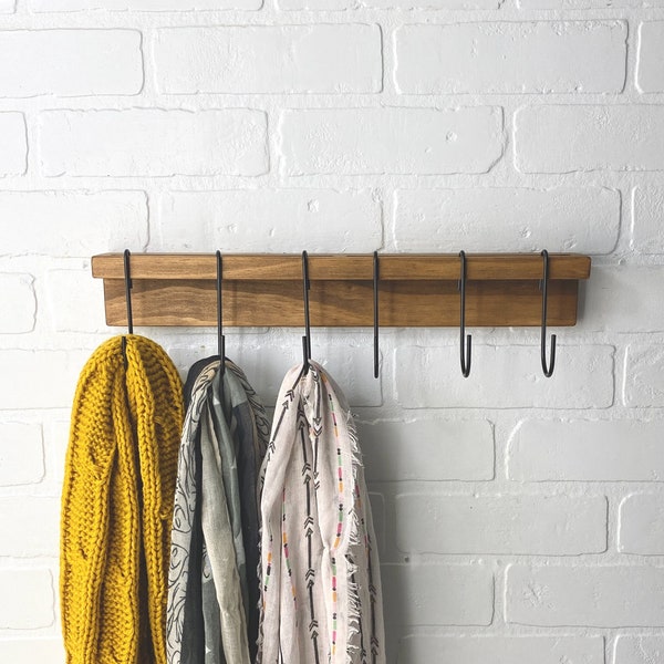 Scarf Hanger | Wooden Storage Hooks | Wall Mounted Closet Organizer