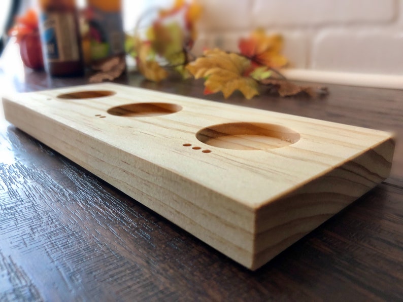 Beer Flight Serving Tray Sampler Wooden Board Etsy