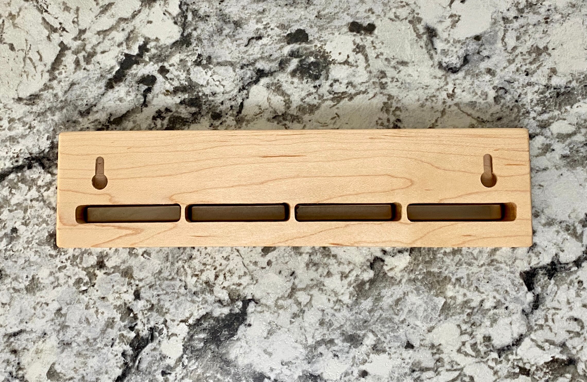 Wooden Key Holder Entryway Hookless Key Hanger Etsy