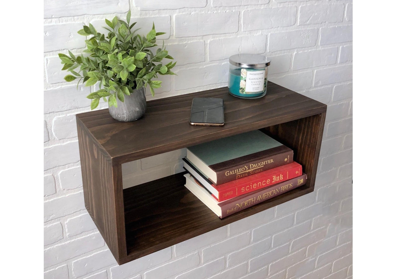 Floating Wood End Table Nightstand Etsy