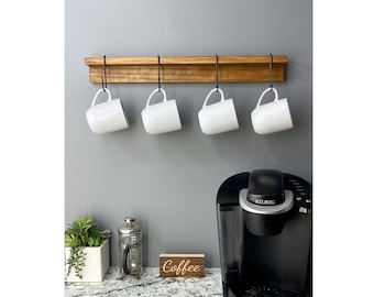 51mm Space Saving Floating Wall Shelves Coffee Station Organizer