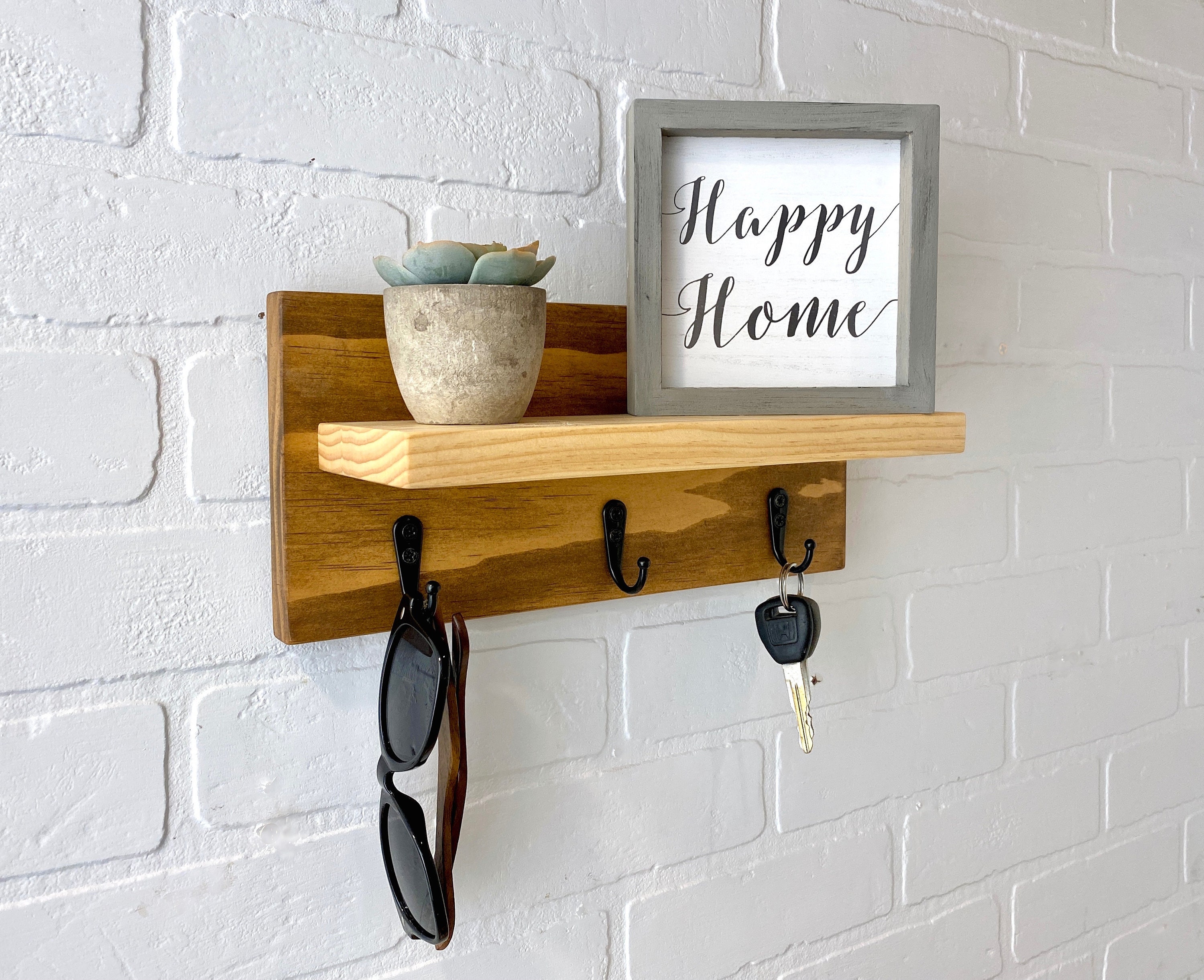 Entryway Shelf Organizer Rack Hook Etsy
