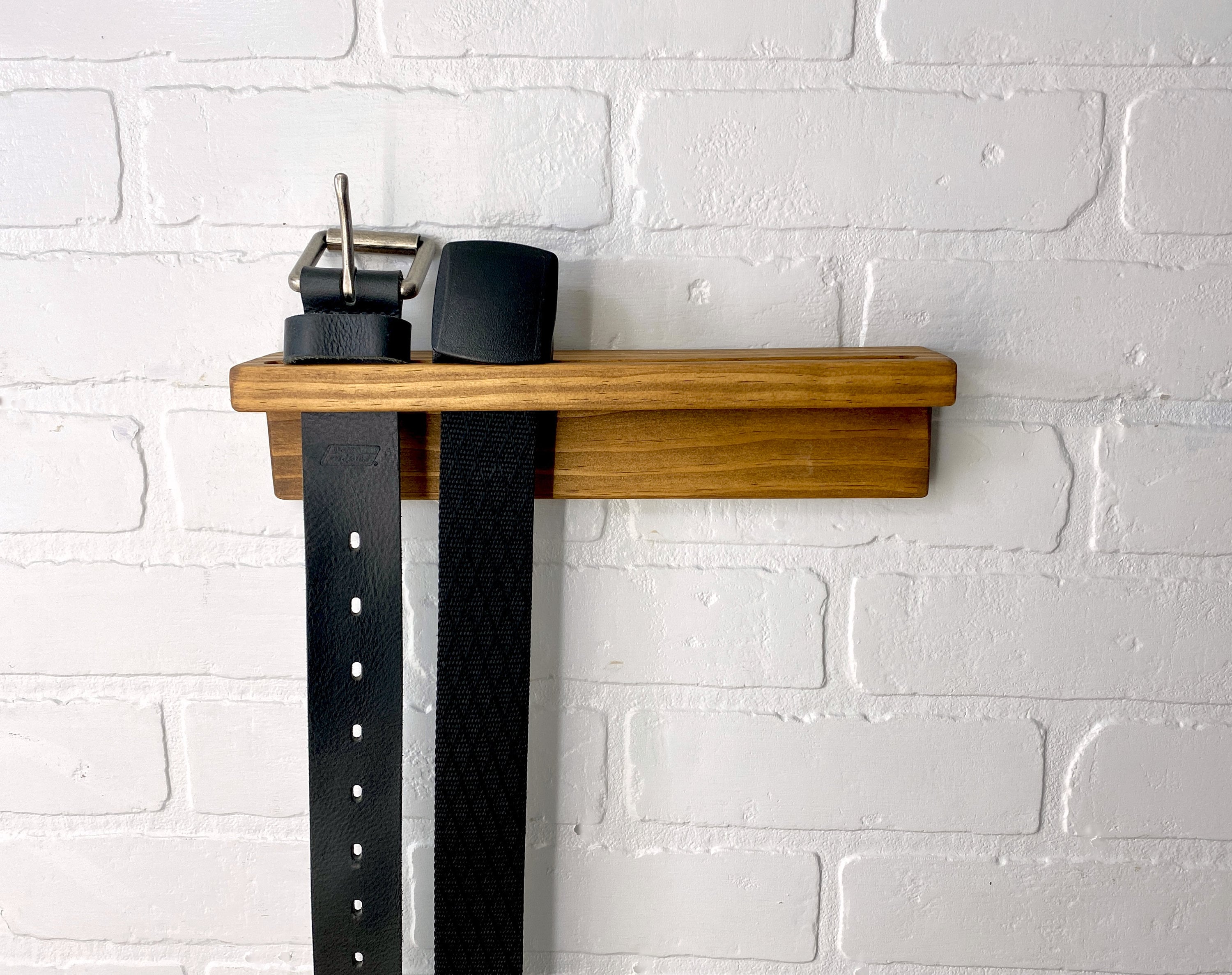 Wooden Belt Organizer | Belt Storage | Closet Organizer
