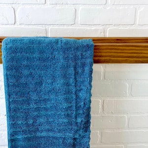 Farmhouse Wooden Towel Rod Hand Towel Bar Rack image 2