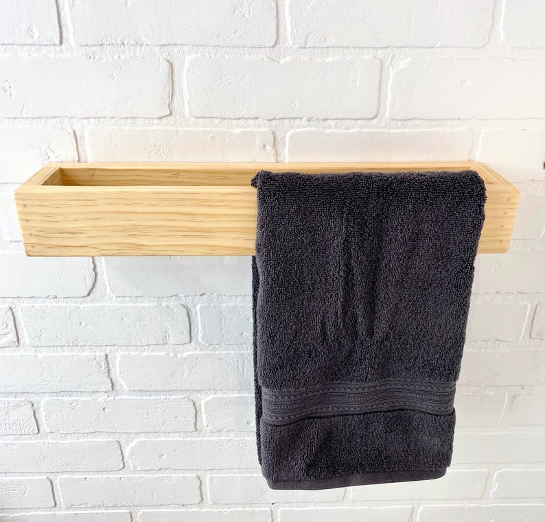 Farmhouse Wooden Towel Rod Hand Towel Bar Rack image 3