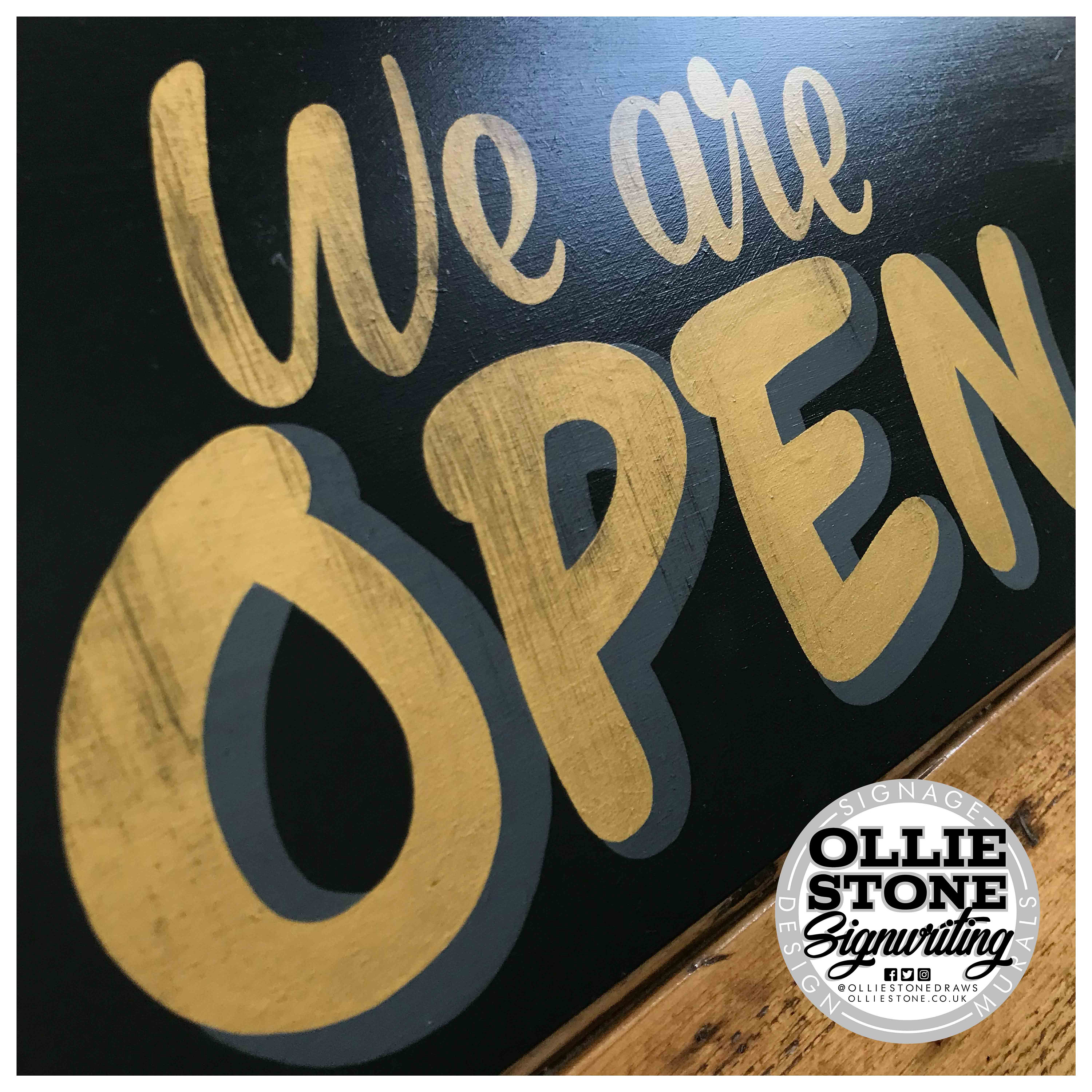 Open/closed Shop Sign Hand-painted Panel - Etsy UK