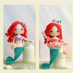 Crochet Doll Pattern (9inches doll) | MARINA the Mermaid doll | Amigurumi Doll Pattern | PDF English Tutorial